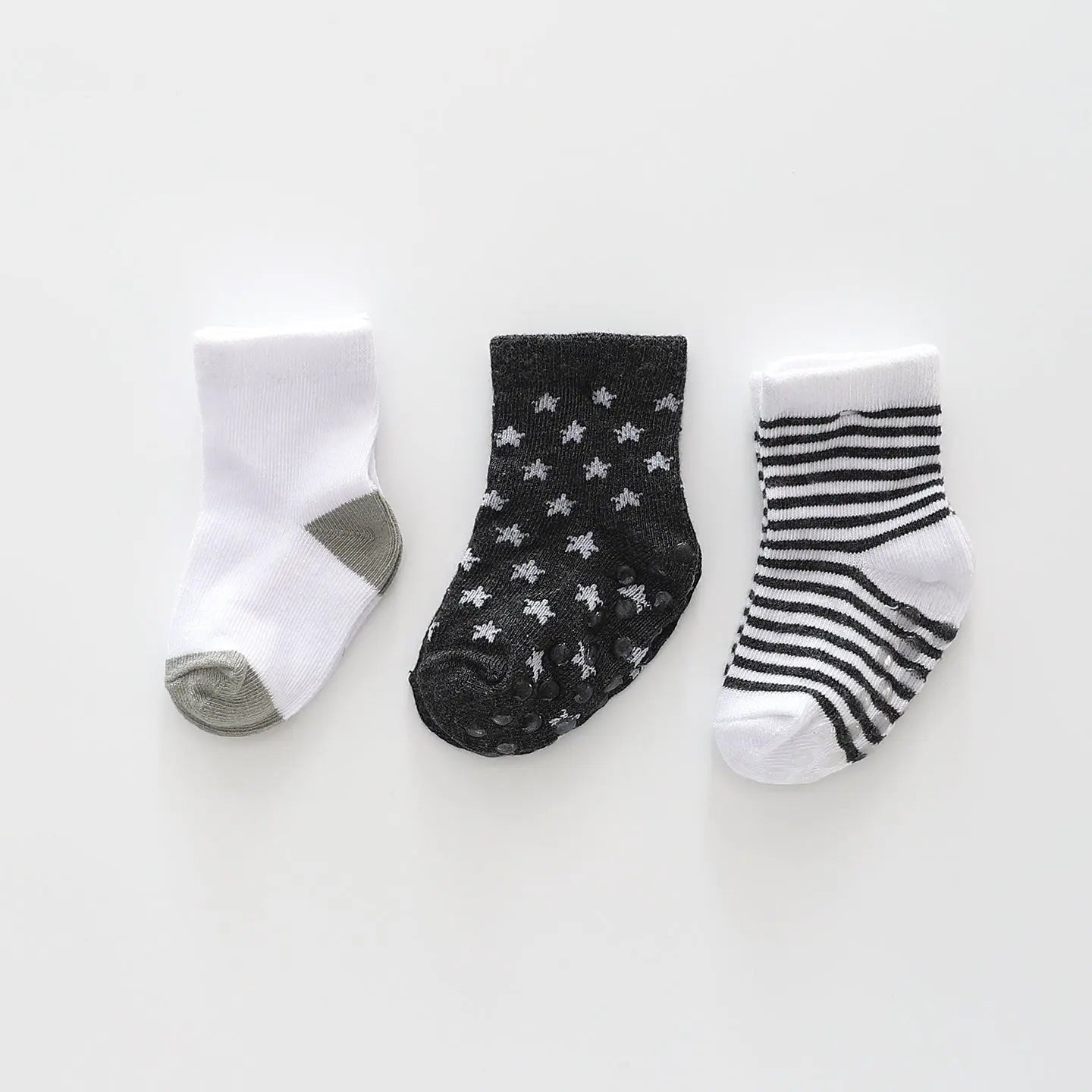 Dark Grey Crew Socks 3 Pack Ollies Place