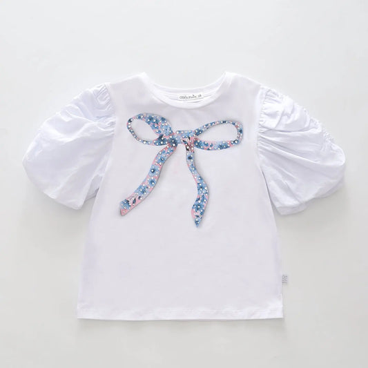 Dazzling Bow Detail Tee Ollies Place