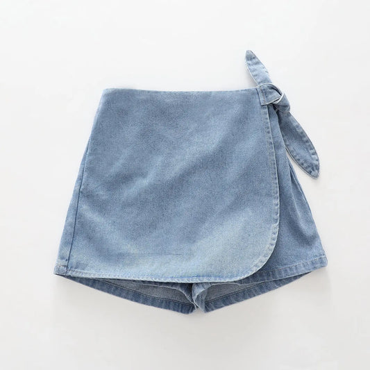 Denim Wrap Skort Ollies Place