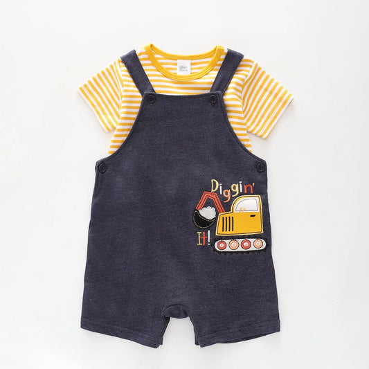 Digger Baby Overalls Set Ollies Place