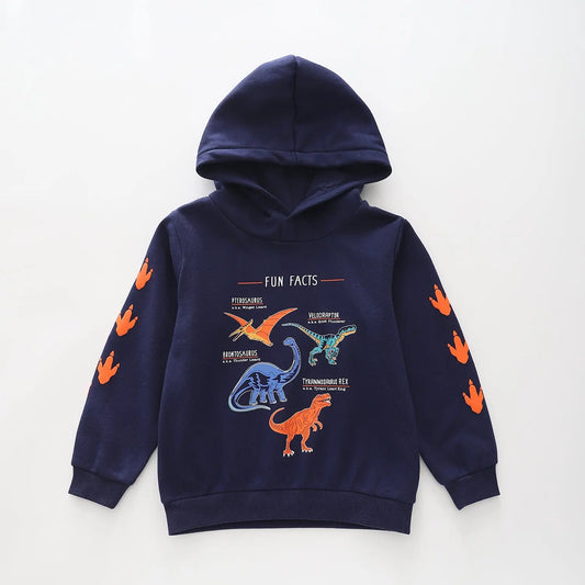 Dino Fun Facts Hoodie Ollies Place