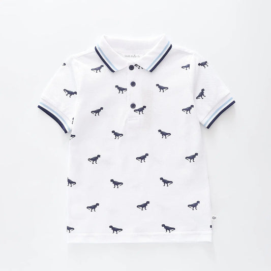 Dino Print Polo T-shirt Ollies Place