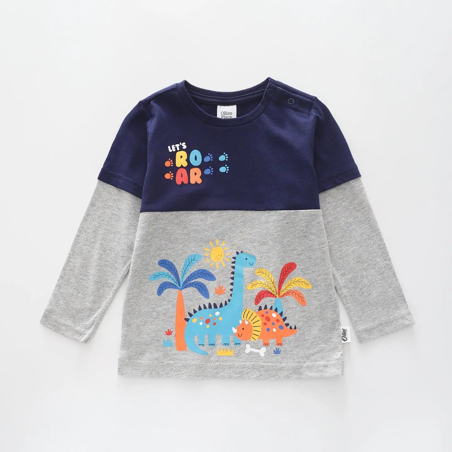 Dino Splice, Infant Boys Long Sleeve Top Ollies Place