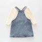 Ditsy Denim Pinafore Outfit Ollies Place