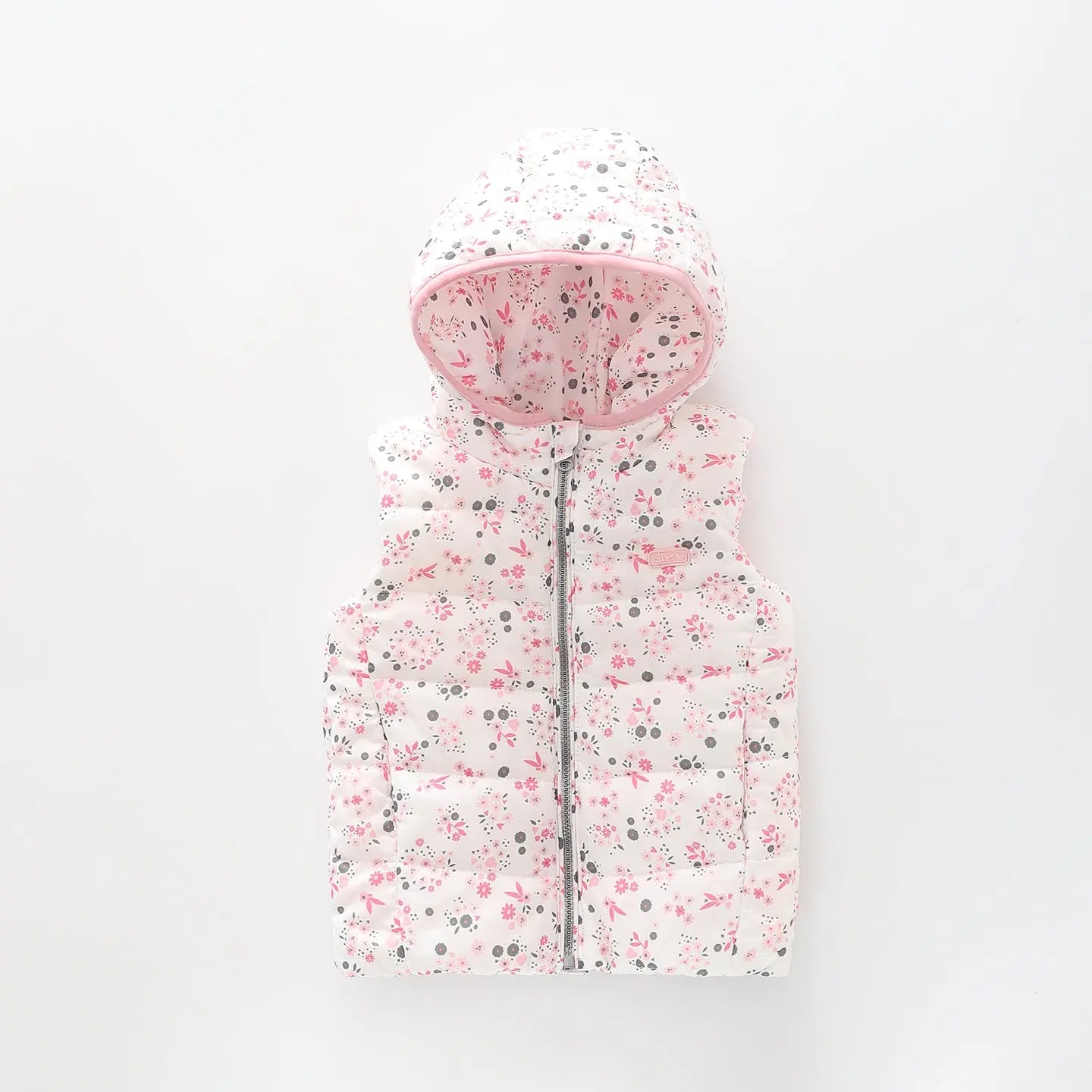 Ditsy Floral, Girls Puffer Vest Ollies Place