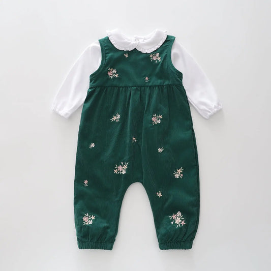 Ditsy Meadow Overalls Set Ollies Place