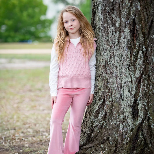 Dusty Pink Flare Pants Ollies Place