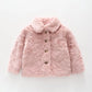 Dusty Pink Teddy Bear Coat Ollies Place