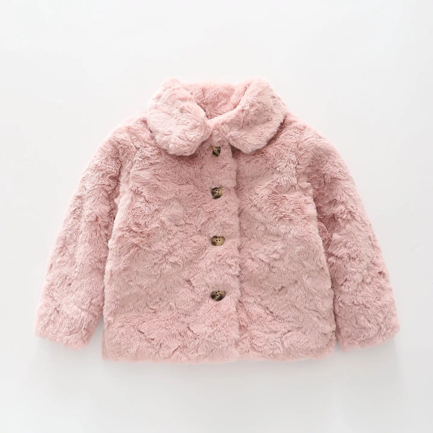 Dusty Pink Teddy Bear Coat Ollies Place