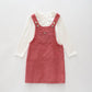 Dusty Rose Cord Pinafore Set Ollies Place