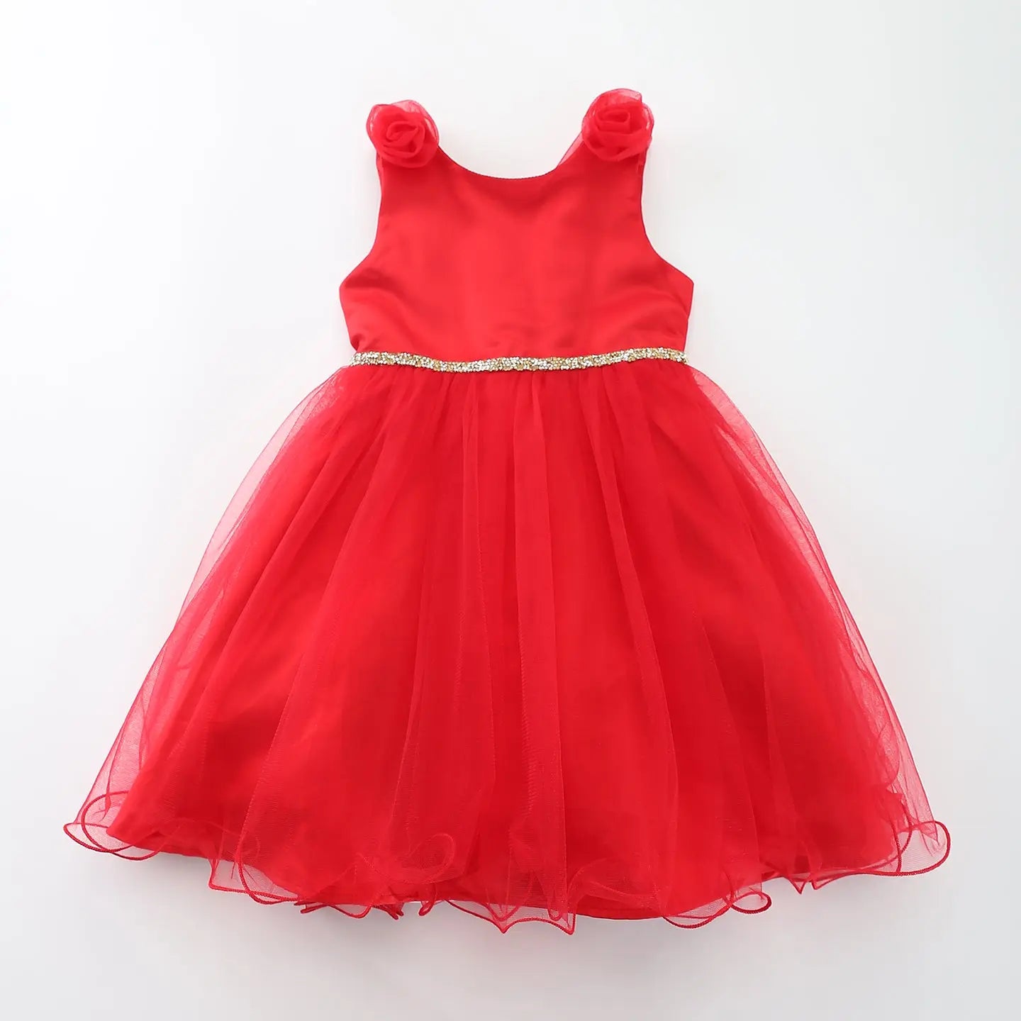 Elegant Red Tulle Dress Ollies Place