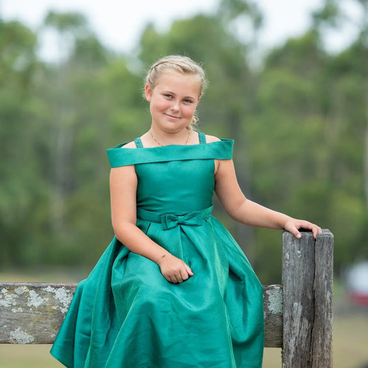 Emerald Green Shimmer Dress Ollies Place