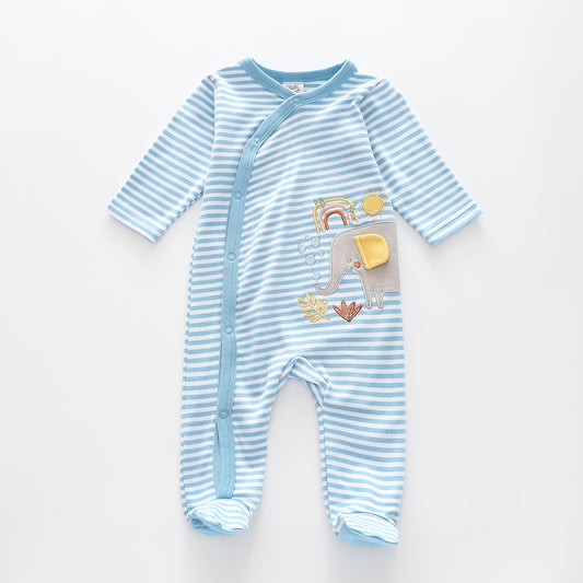 Elephant Safari Baby Boys Romper Ollies Place