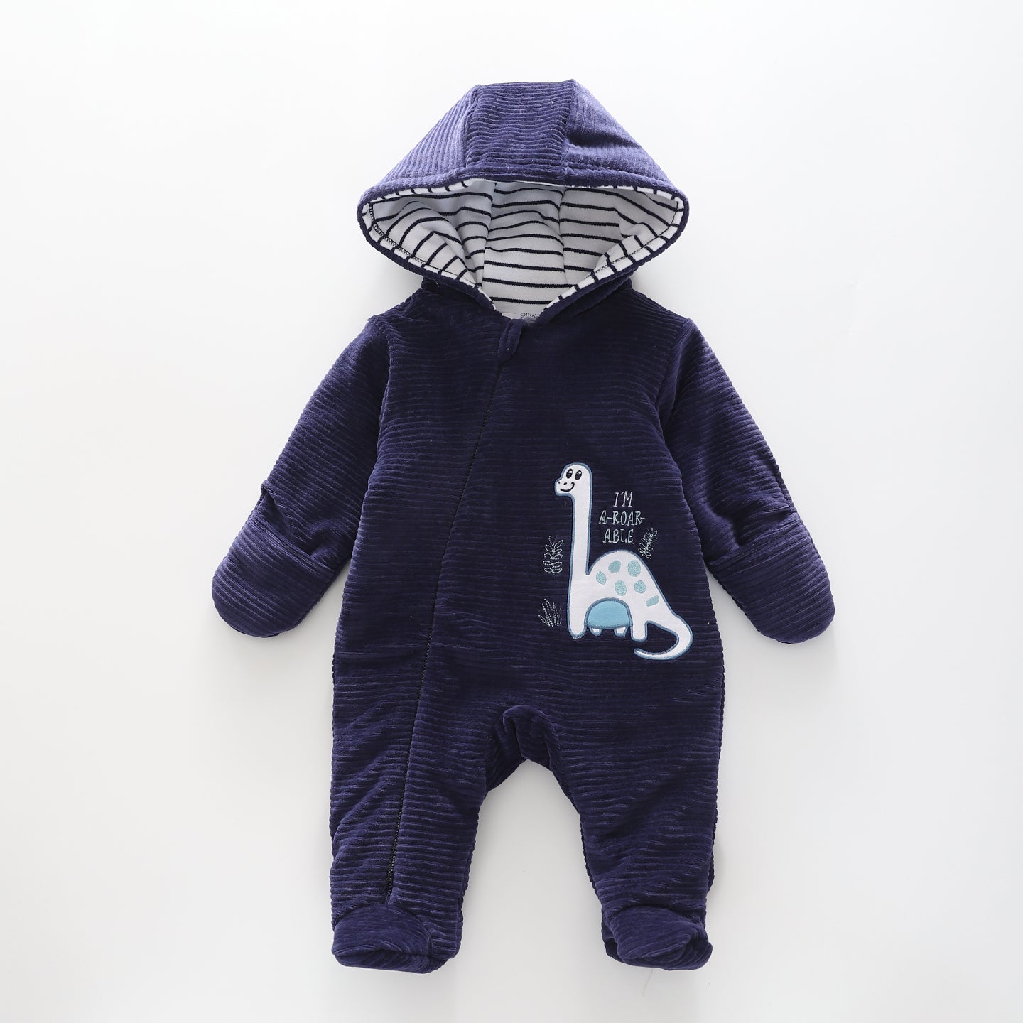 Baby Boys' Navy Blue Dino Snowsuit Ollies Place