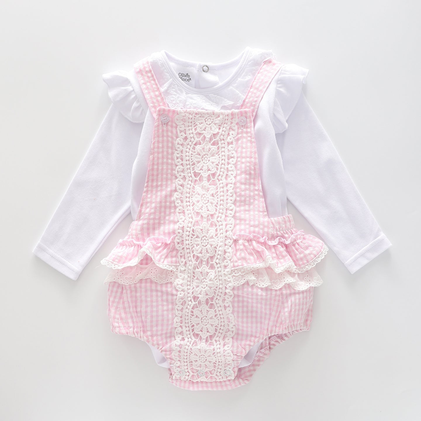 Baby Girls' Gingham Bloomer Set Ollies Place