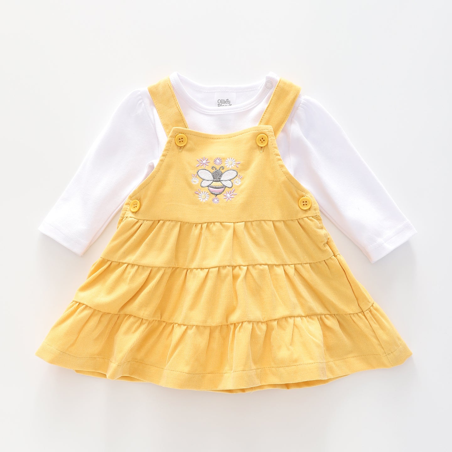 Baby Girls' Yellow Pinafore Set Ollies Place