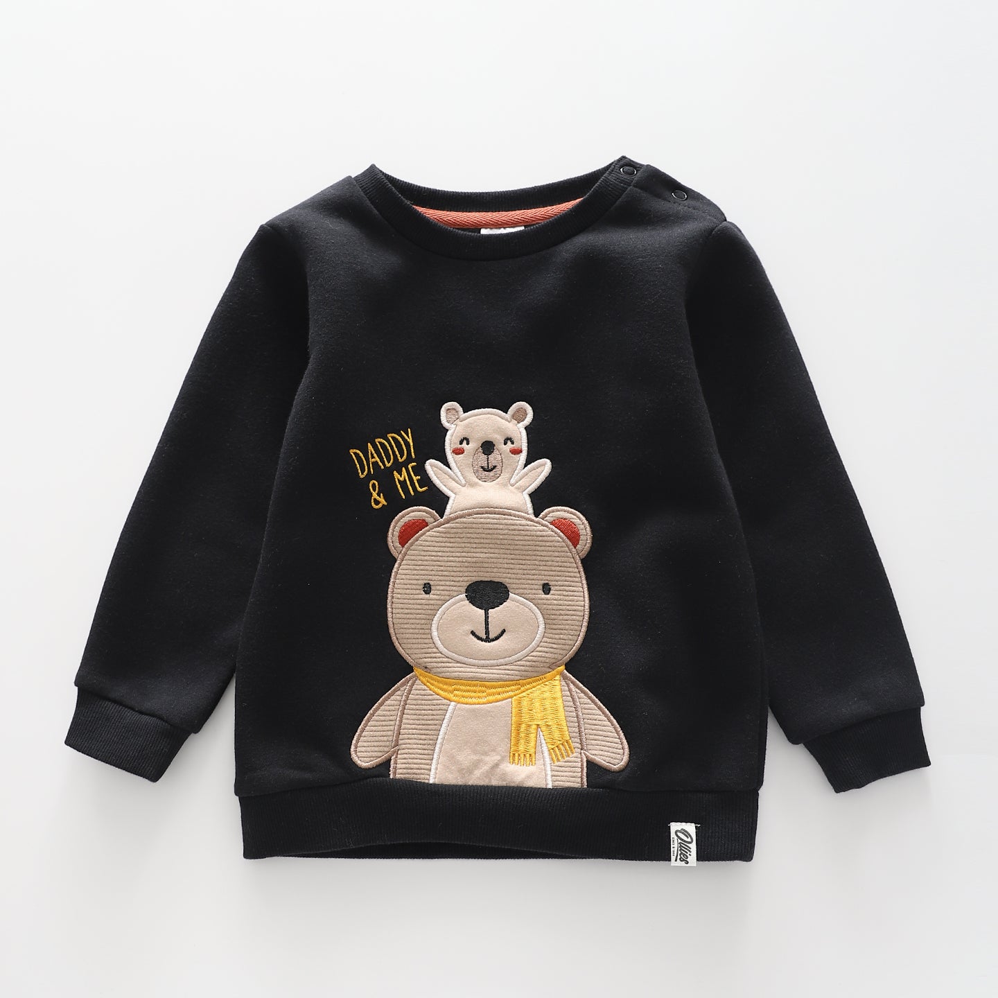 Bear Hugs, Daddy & Me Black Jumper Ollies Place