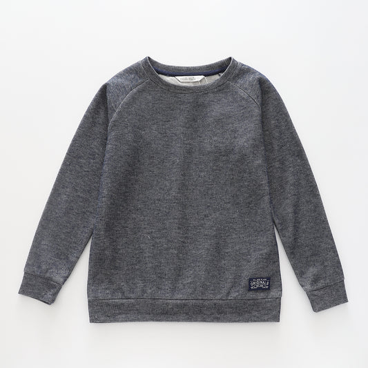 Grey and Black Children's Rib Knit Top Ollies Place