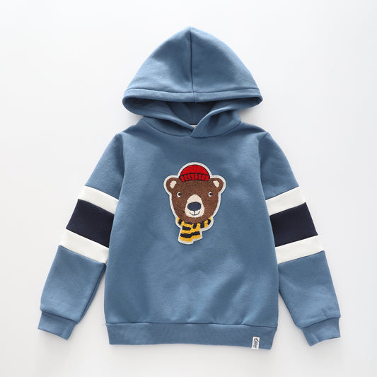 Boys' Bear Motif Hoodie Ollies Place