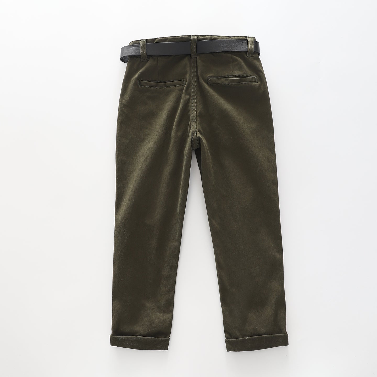 Junior Boys' Khaki Chino Slacks and Black Belt Combo Ollies Place