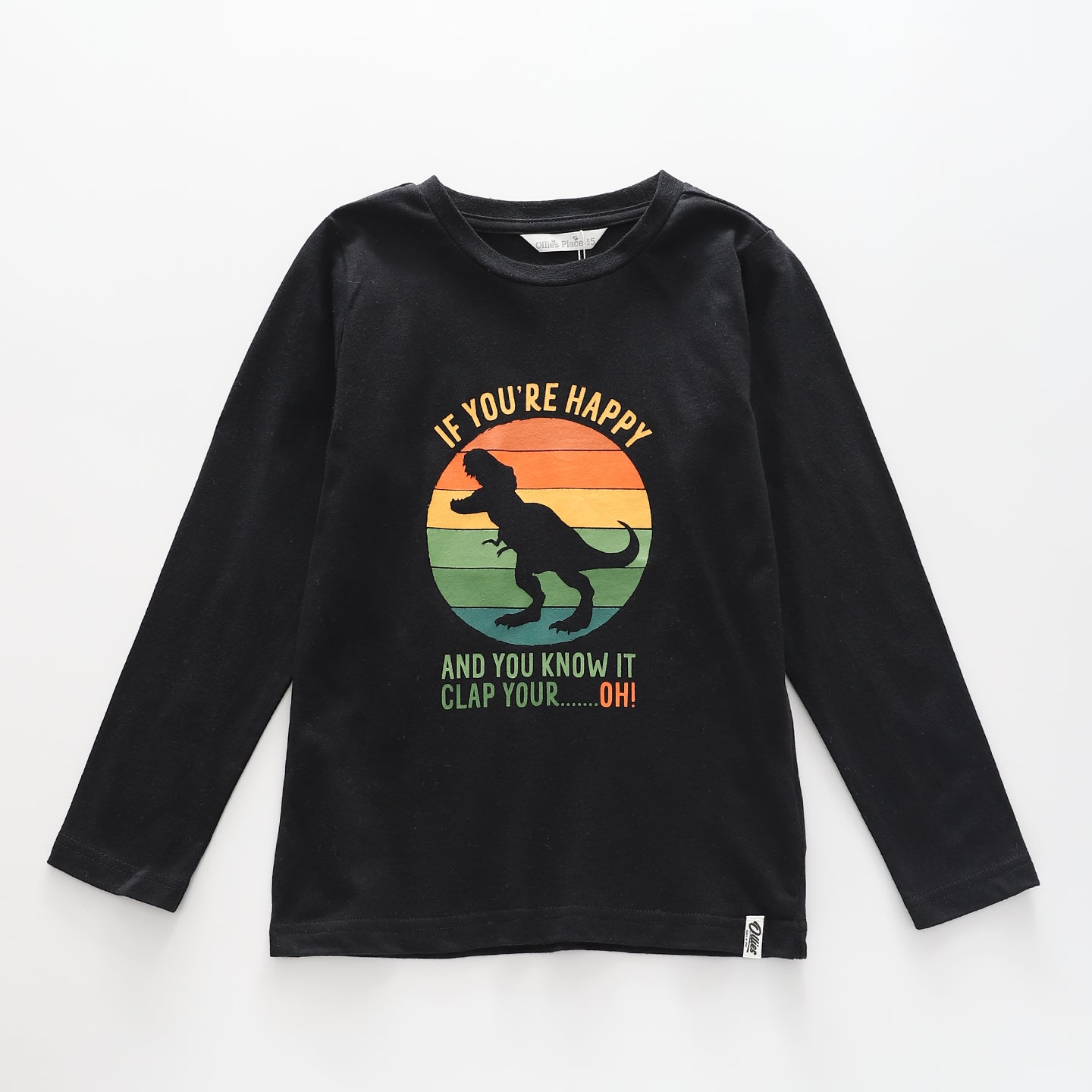 Boys' Dino Clap Long Sleeve Tee Ollies Place