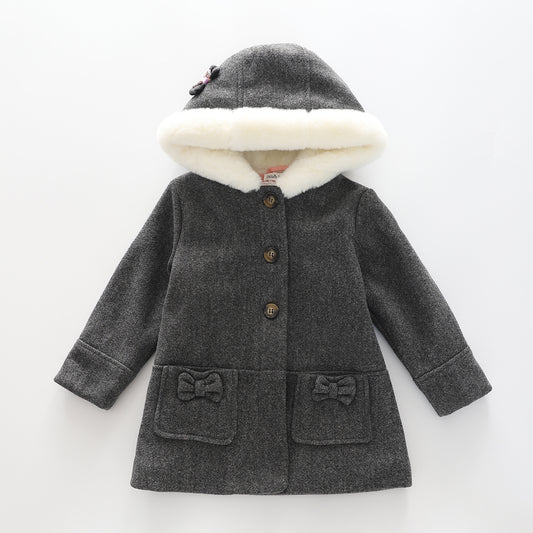 Girls' Wool Look Winter Coat Ollies Place