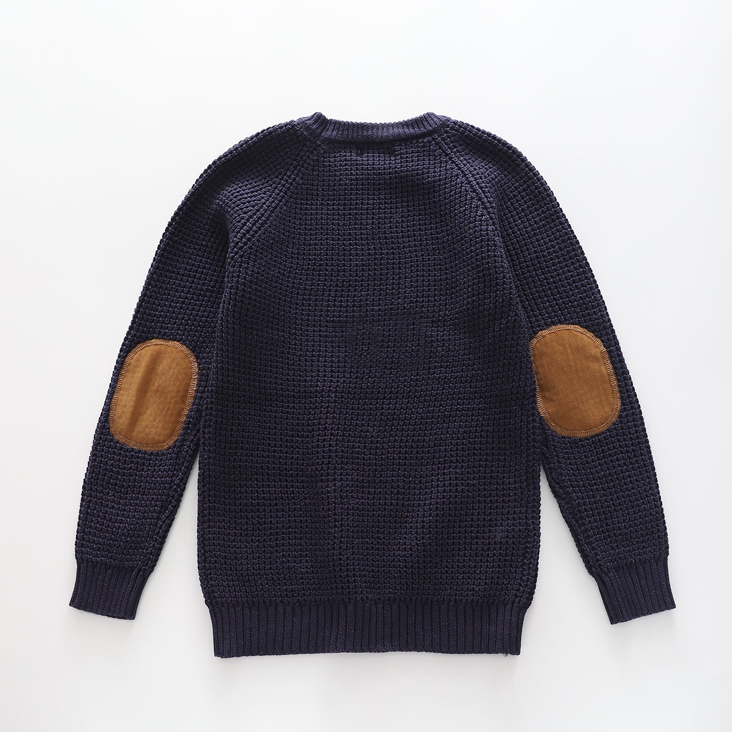 Older Boys Waffle Knit Navy Jumper