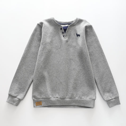 Older Boys' Grey Marle Knit Tee Ollies Place