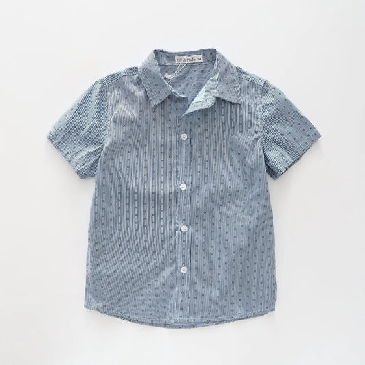 Fine Line Geometric Collared Shirt Ollies Place