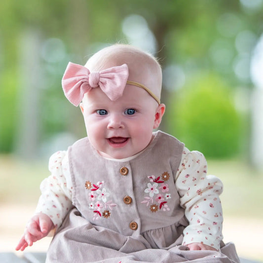 Floral Cord Pinafore Set Ollies Place