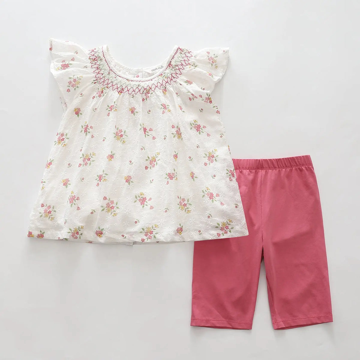 Floral Eyelet Top and Shorts Outfit Ollies Place