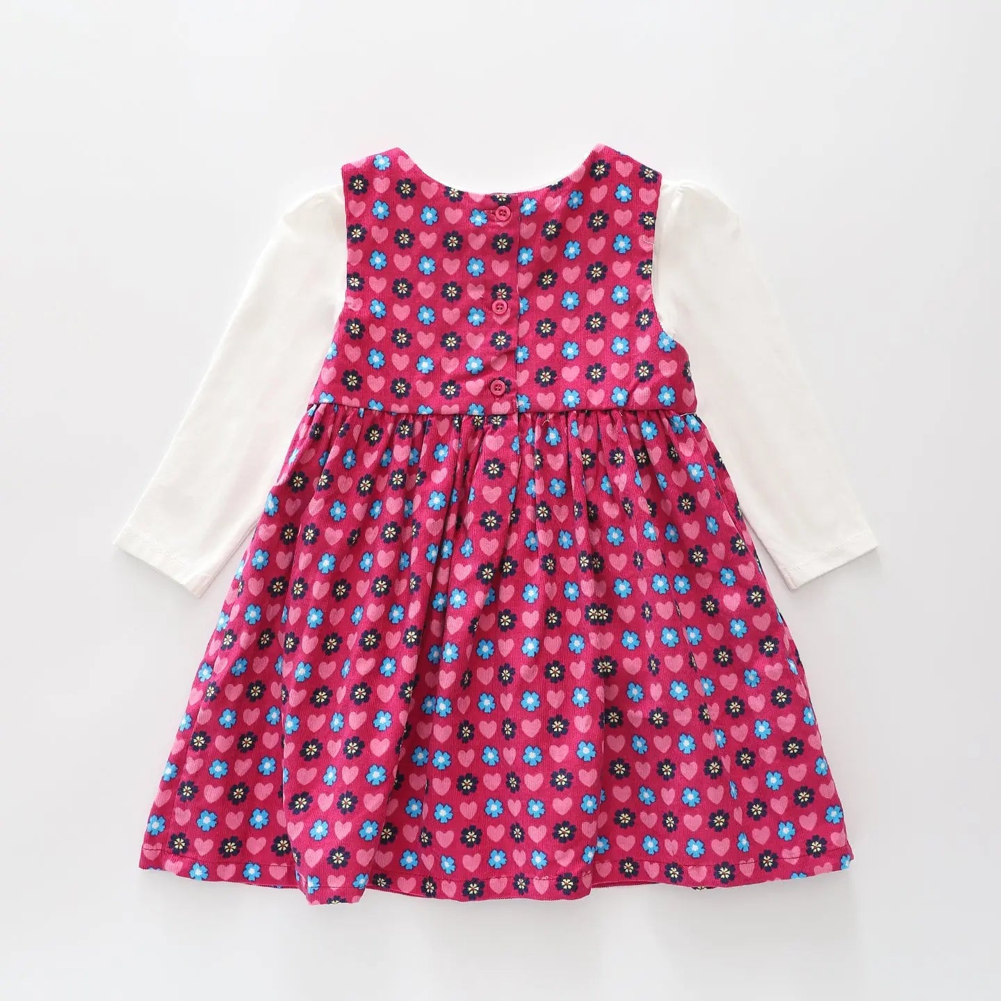 Floral Heart Cord Dress Set Ollies Place