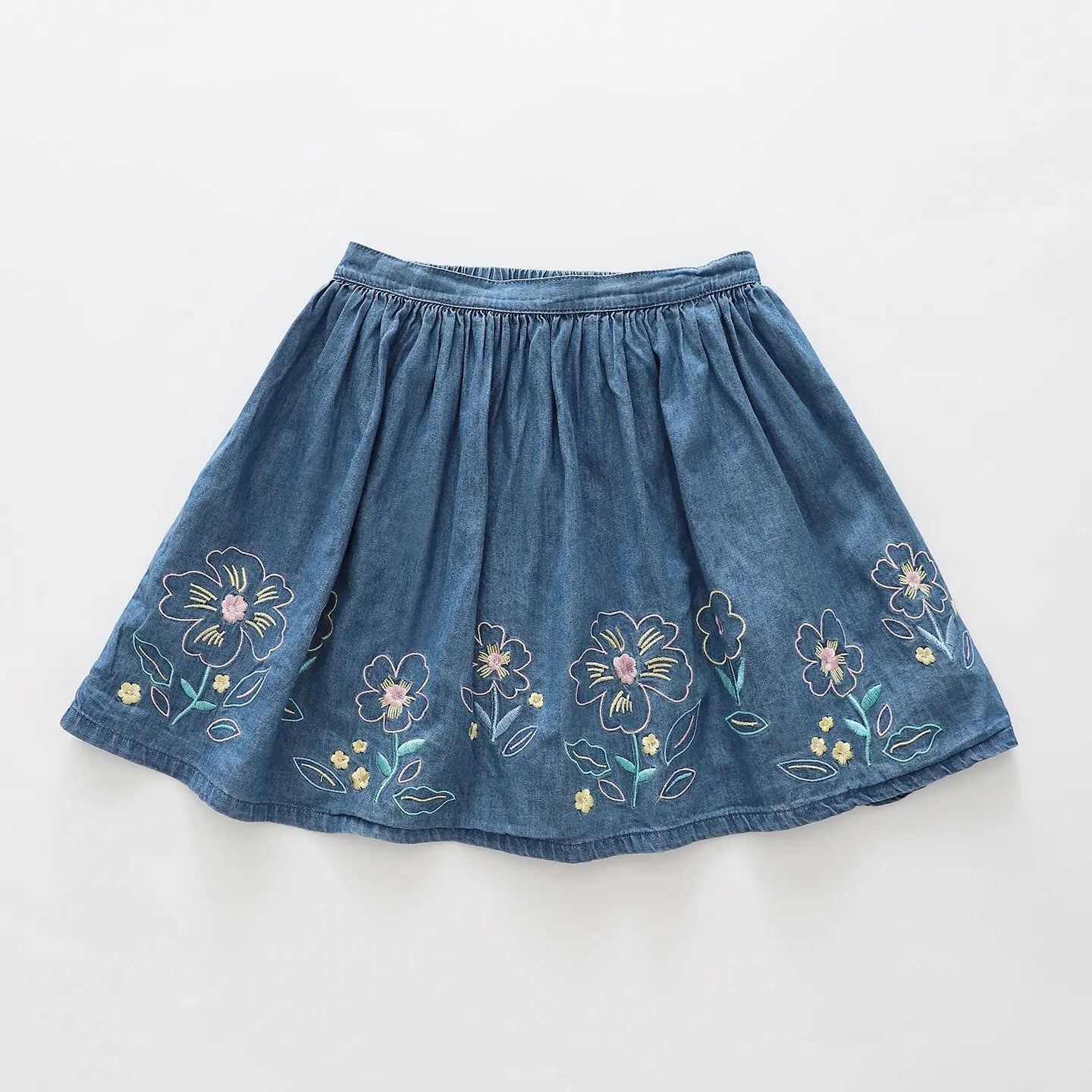 Floral Meadow Chambray Skirt Ollies Place