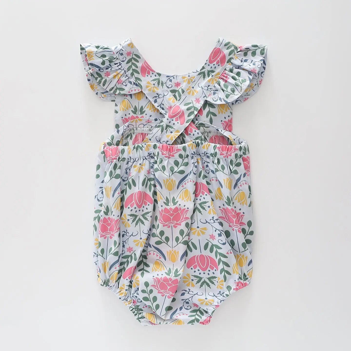 Floral Print Ruffle Romper Ollies Place