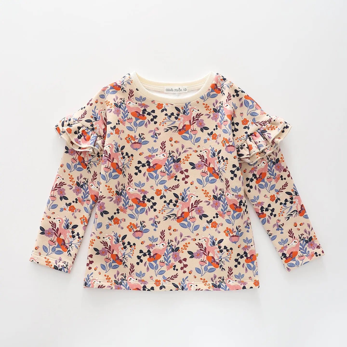 Floral Print Sweat Top Ollies Place