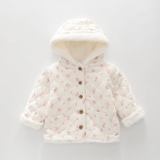 Floral Sherpa Hooded Jacket Ollies Place