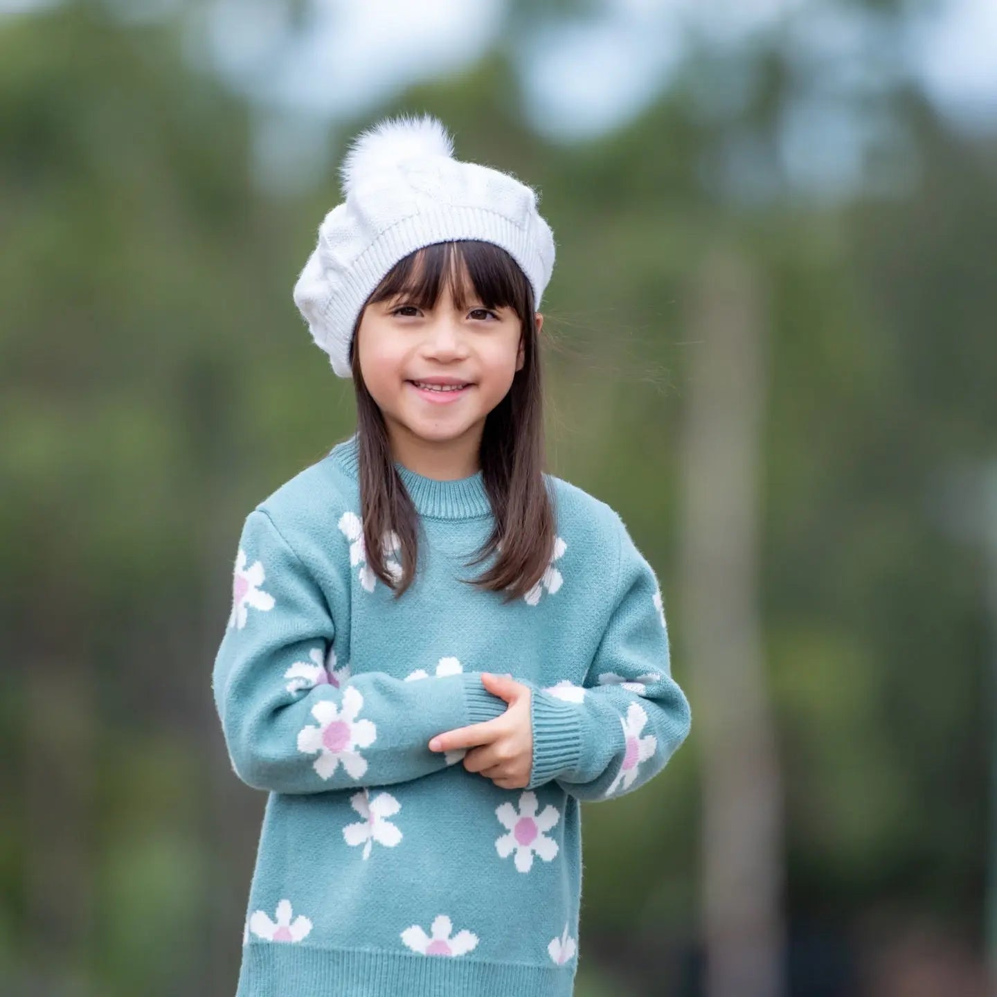 Flower Jacquard Knit Jumper Ollies Place