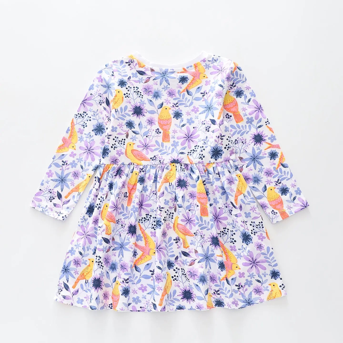 Flowers and Birds Print Dress Ollies Place
