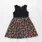 Folk Floral Print Black Dress Ollies Place