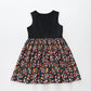 Folk Floral Print Black Dress Ollies Place