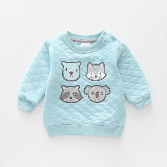 Fox and Friends, Baby Blue Boys Sweatshirt Ollies Place