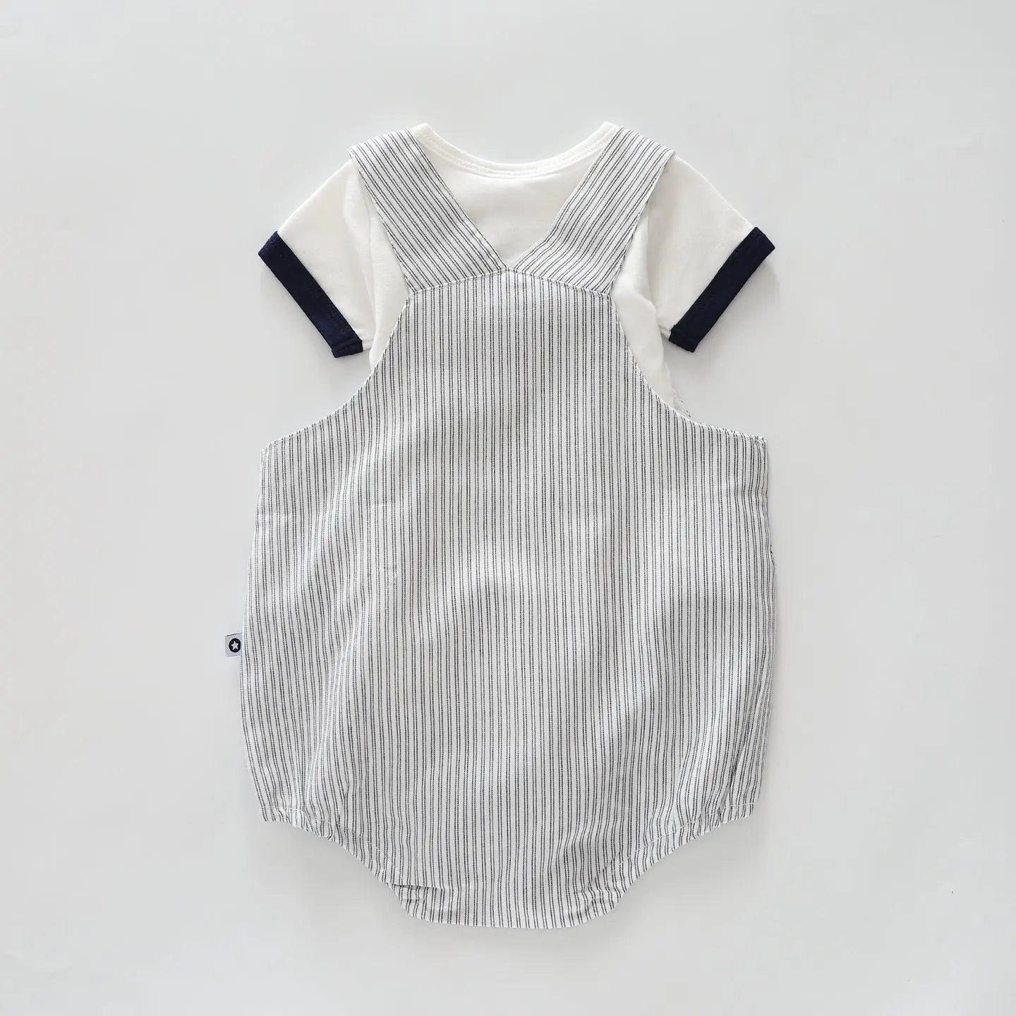 French Stripe Baby Overalls Set Ollies Place