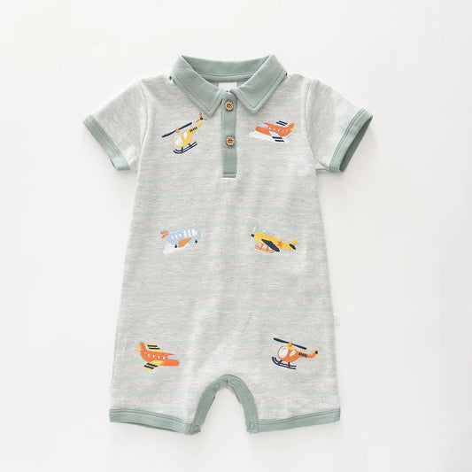 Fun Flights Baby Polo Romper Ollies Place