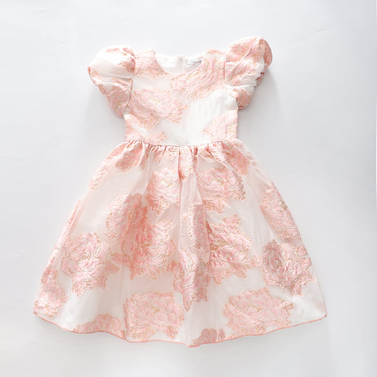 Pink Jacquard Party Dress Ollies Place