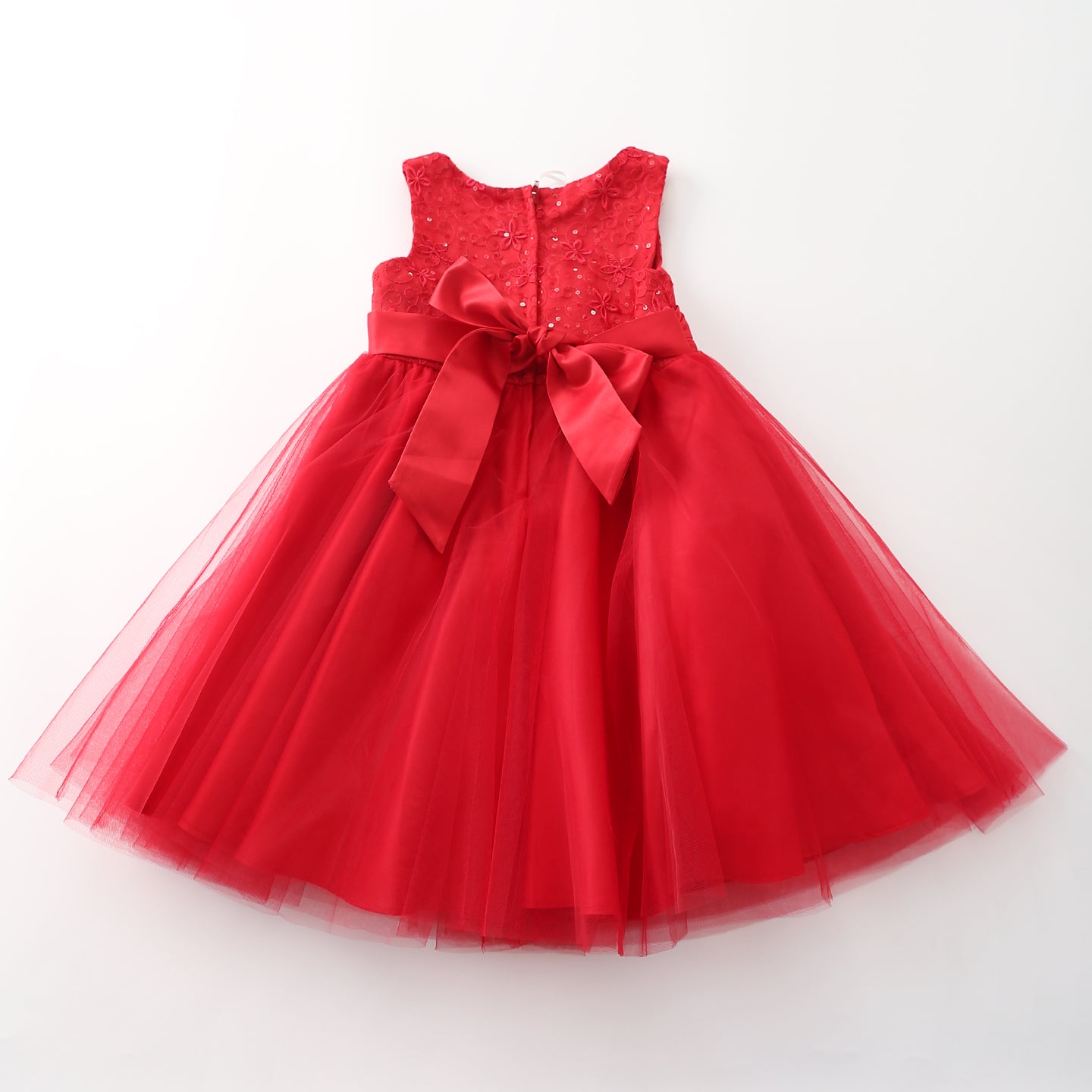 Girls' Formal Event Red Tulle Dress