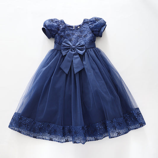 Girls Navy Blue, Sequin Formal Dress Ollies Place