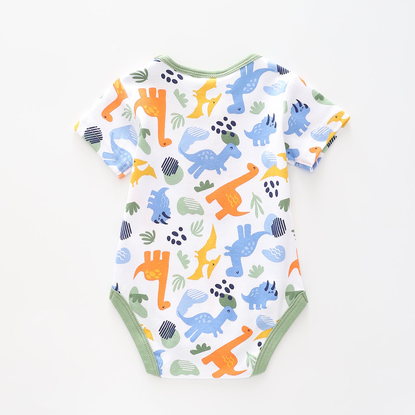 Baby Boys Green Dino Print Bodysuit Ollies Place