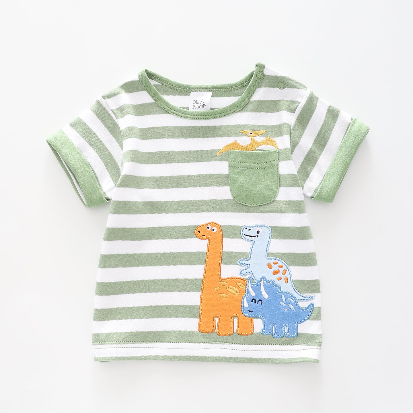 Baby Boys Green Dino Tee Ollies Place