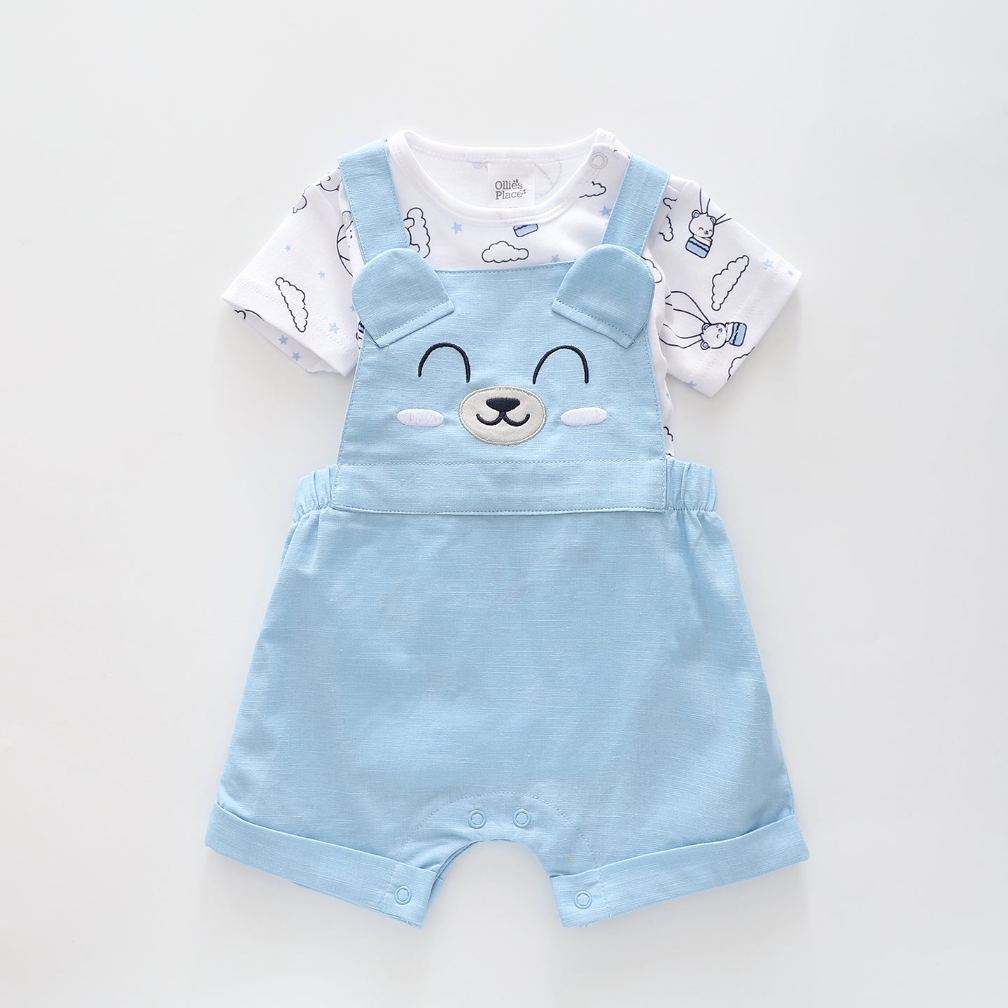 Baby Boys Bear Overalls Set Ollies Place