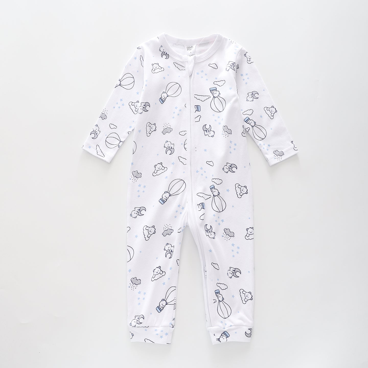 Baby Boys Sleepy Bear Long Romper Ollies Place